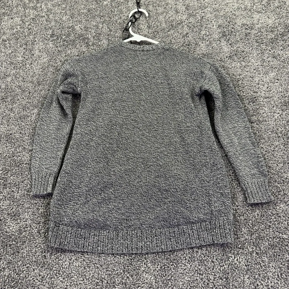 Old Navy Sweater Cardigan Girls 6-7 Gray Open Front Knit Long Sleeve Casual Fall